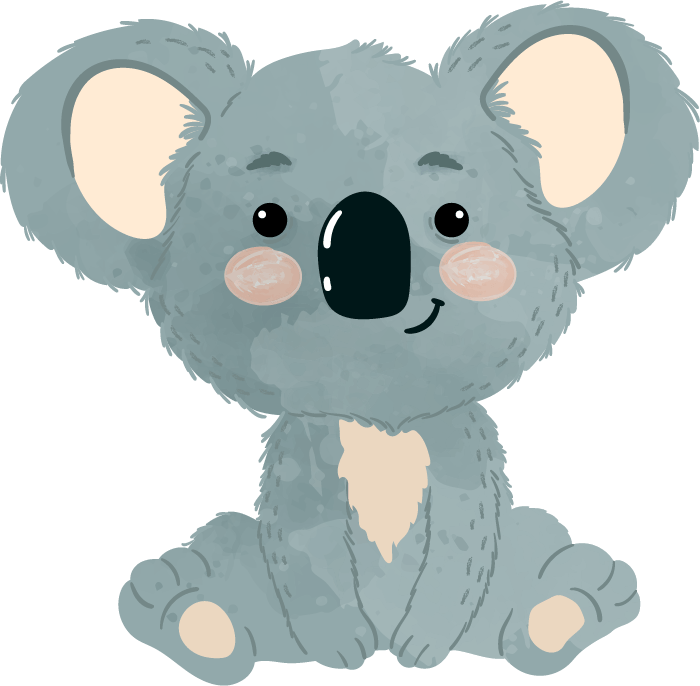Koala ilustrado Lemon Blue